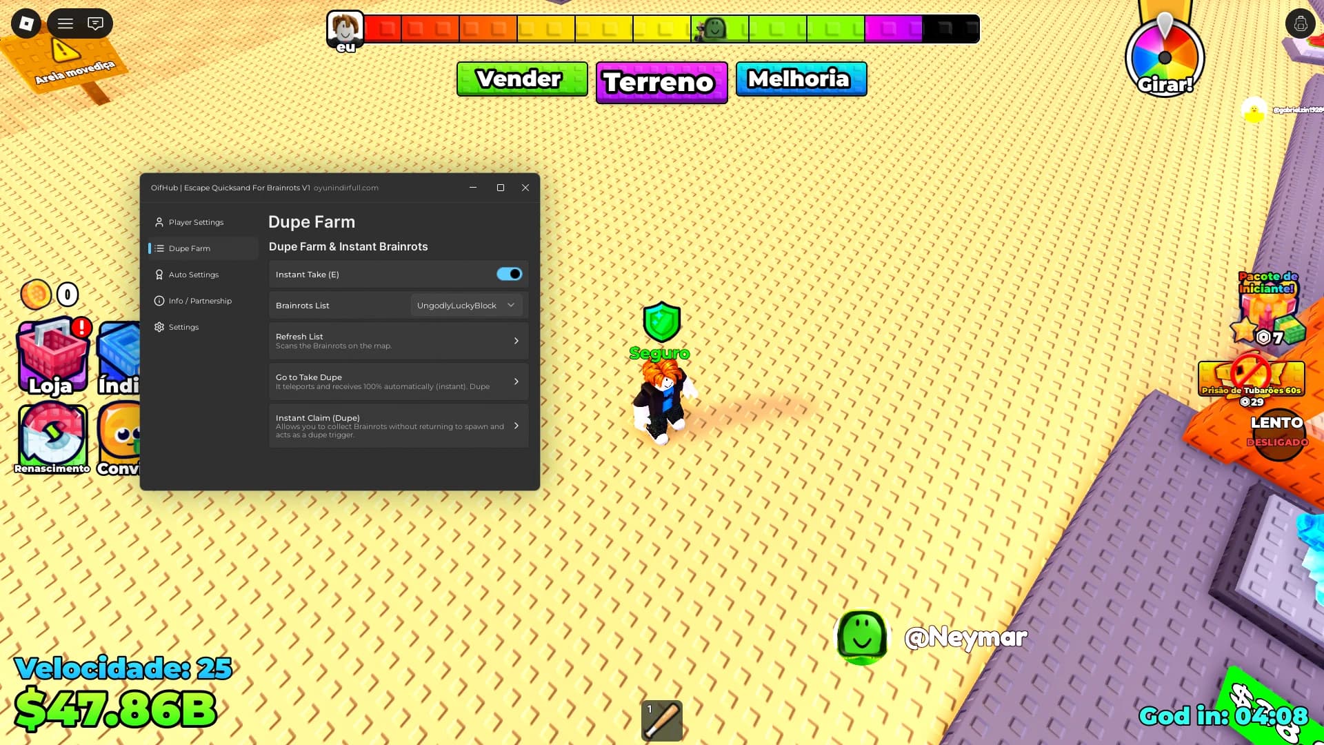 Thumbnail for Escape Quicksand for Brainrots Script | Auto Farm, Auto Dupe, Auto Speed & Fly - Mobile & PC 2026