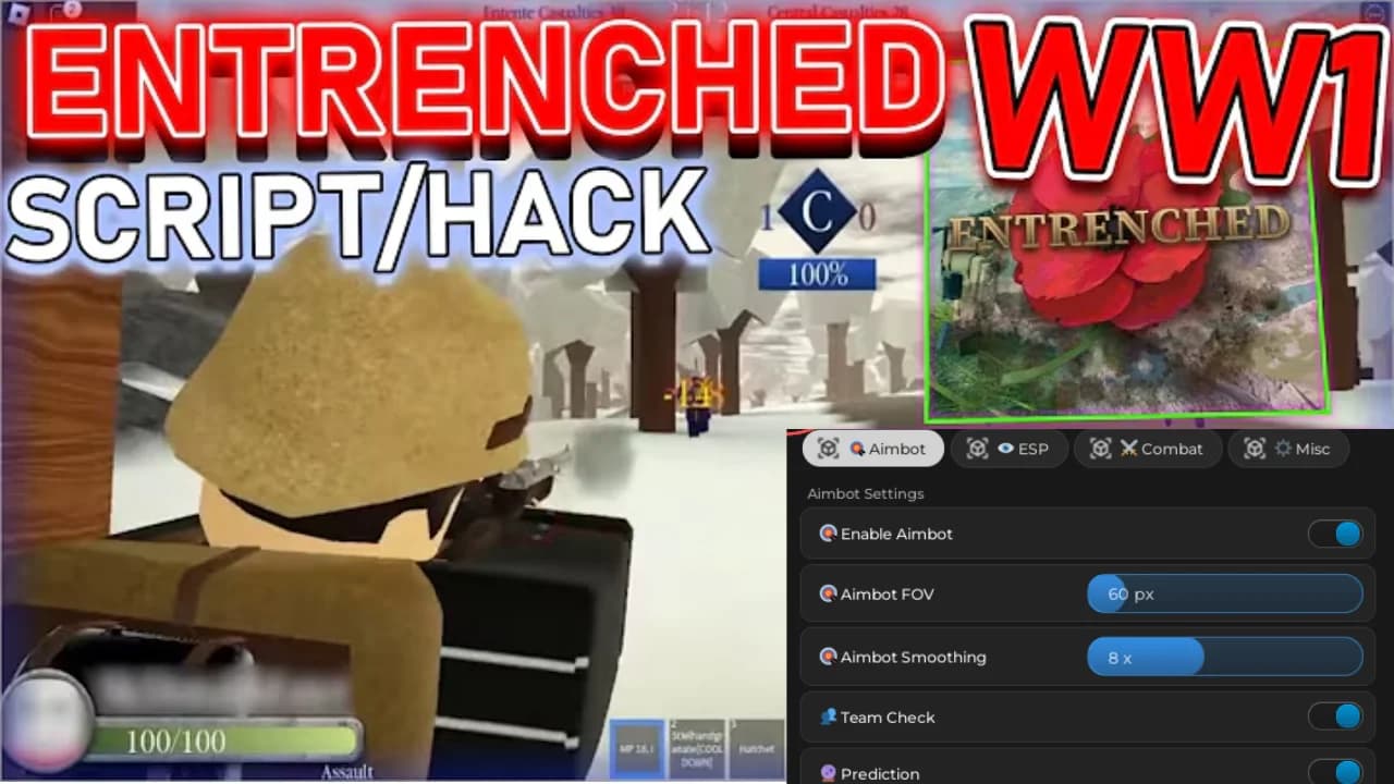 Thumbnail for the ultimate entrenched ww1 hack: Aimbot, ESP, No Recoil & More.